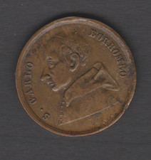 Italie - 1859 Médaille S Carlo Borromeo / Duomo de Milan ! XIXème siècle