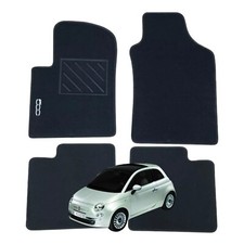 Set Tapis / de Sol Moquette Appropriés A Fiat 500 (2007-2012) - Sans Attaques
