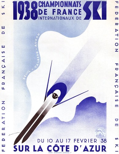 Affiche poster ski 1938 - affiche,