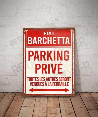 Plaque métal vintage fiat - vintage,