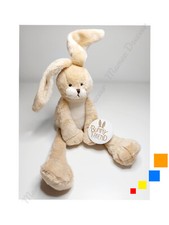 Peluche/Doudou Lapin Beige Blanc Yeux Bouche Nez Marron 30cm Bunny Friend Action