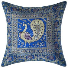 Housse de coussin paon yoga traditionnel décoration intérieure taie d'oreille...