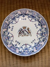 Plat rond plat  en faience de