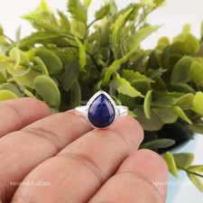 Bague Solitaire Femme en Lapis