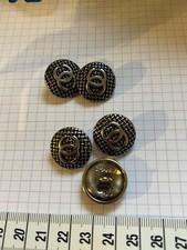 5 boutons chanel vintage noir