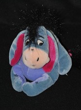Peluche doudou bourriquet DISNEY NICOTOY bleu mauve fushia 15 cm assis TTBE 