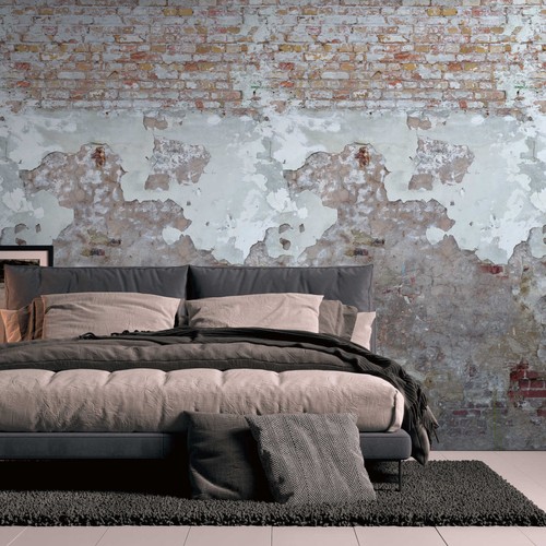 Papier peint effet mur - papier,