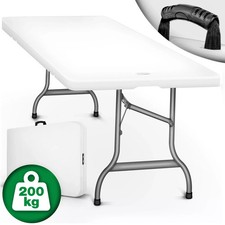 tillvex® folding table 180cm garden table buffet table camping table foldable