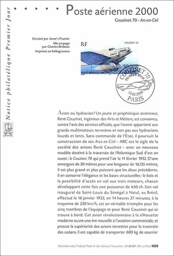 2000 notice philatélique - 2000,