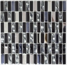 Mosaïque carreau inox verre