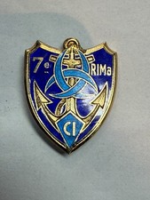 INSIGNE 7° RIMA REGIMENT INFANTERIE MARINE EN ARGENT