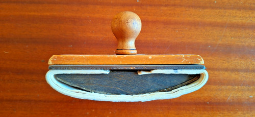 Ancien tampon porte - , à