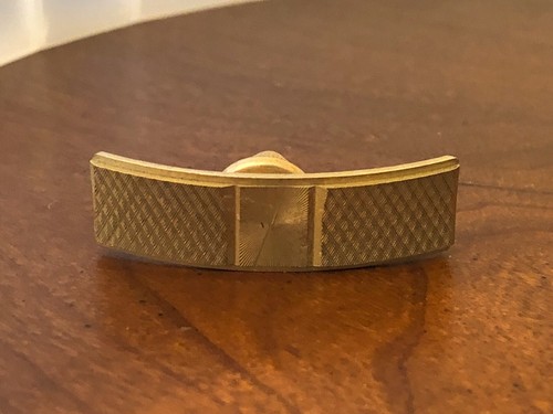 Vintage curved gold tone - curved, tie