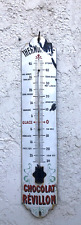 RARE plaque émaillée Chocolat REVILLON thermomètre