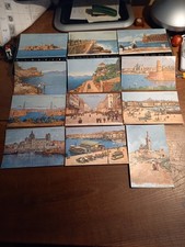 Lot de 12 cartes postales anciennes Marseille, publicité Pétrole Hahn