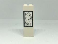 LEGO City Police : Brique 1 x 2 x 5  Carte foret  - Réf  2454pb064 - Set 4440