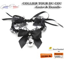 Collier Femme Tour du cou -Grelot dentelle- Gothique Sexy Cosplay Bondage (X204)