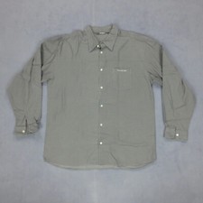 Chemise Velours Oversized Rayures Vintage 90s Quiksilver Homme XL Gris