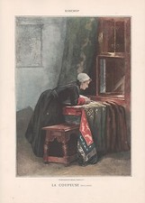 GRAVURE Bisschop - La Coupeuse