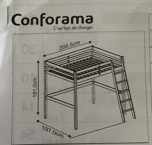 Lit mezzanine neuf 140x190 - lit,