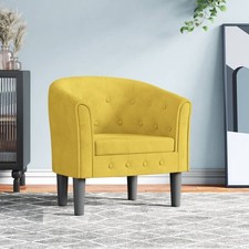 Fauteuil Cabriolet avec Repose-pied Chaise Siège Salon Gris Clair Velours vidaXL