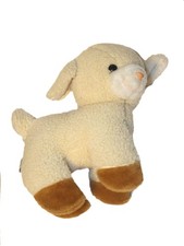 Vintage ancienne peluche Mouton blanc marron 32 cm Minouche