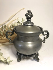 Sucrier en étain avec