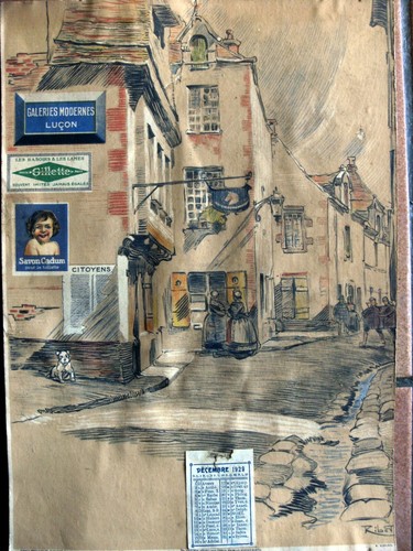 Calendrier 1929 galeries - calendrier,