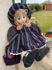 ANCIENNE POUPEE CHIFFON  / EN TISSU DE 32 CM TOUTE D'ORIGINE