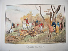 Hallali du cerf,  Chasse à