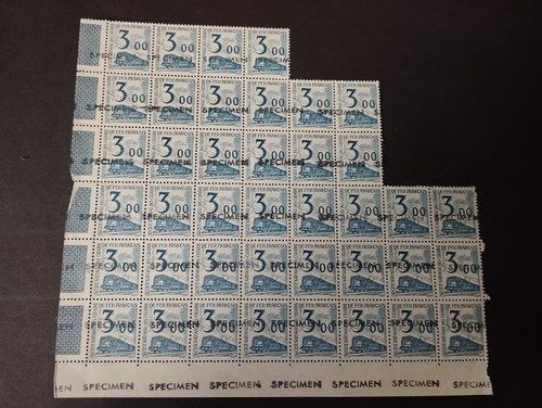 Feuille lot timbres specimen - feuille, 3