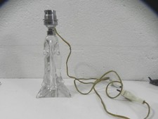 CRISTALLERIE DE LORRAINE Pied de lampe en cristal Signé 21cm