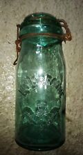 BBL2 Bocal chardon La Lorraine en verre vert clair conserve bouteille 1 litre n2