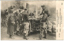 Cuisine roulante allemande prise par les Belges.