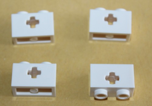 Lego technic white brick - 4, x