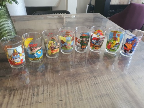 Lot ancien verres - a, moutarde