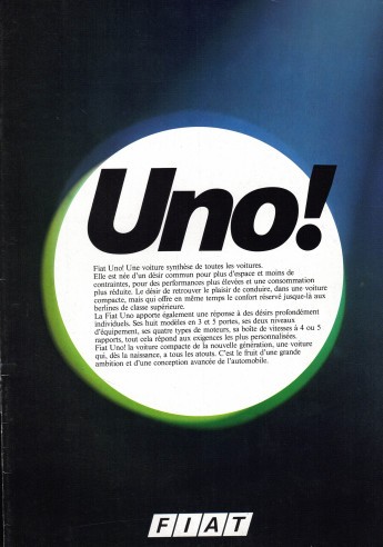 Brochure fiat uno - ▄▀▄,