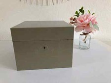 1 ⚜️ Ancienne Boite à Fiche Industrielle en Métal Design de Bureau Vintage