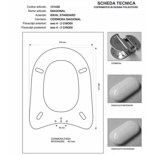 Couvercle ideal standard - couvercle,