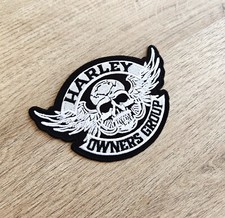 Patch HARLEY DAVIDSON HOG Owners Group écusson 13cm x 9cm thermocollant motorcyc