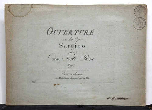 Paër ouverture sargino - ouverture,