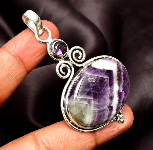 Pendentif fait main argent - fait, en