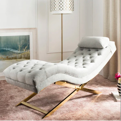 Velvet chaise lounge - chaise,