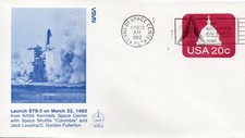 SHUTTLE Nasa Columbia STS-3 Launch day Cover postmarked Kennedy Space Center