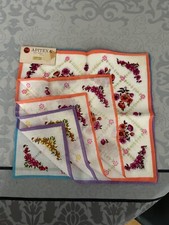 6 jolis mouchoirs fleuris coton de belle qualité Neufs