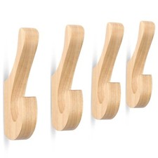 4 Patere Murale Bois Double