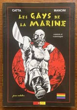 BD érotique Catta Mancini gay de la marine LGBT dessin original signé curiosa