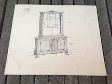 ANCIEN DESSIN MEUBLE MOBILIER BUFFET VAISSELIER