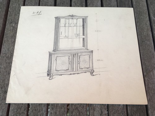 Ancien dessin meuble - dessin, mobilier