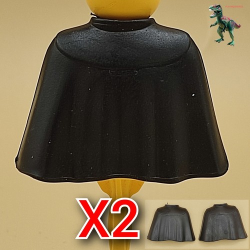 Playmobil cape noire courte - x2,